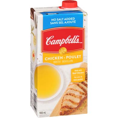 campbells no salt added chicken broth 900ml