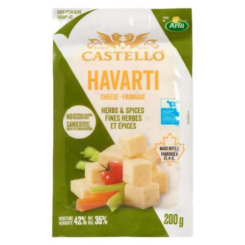 catello havarti cheese chubs herb spices 200gr